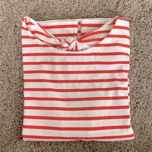 J. Crew Open Back Striped Top